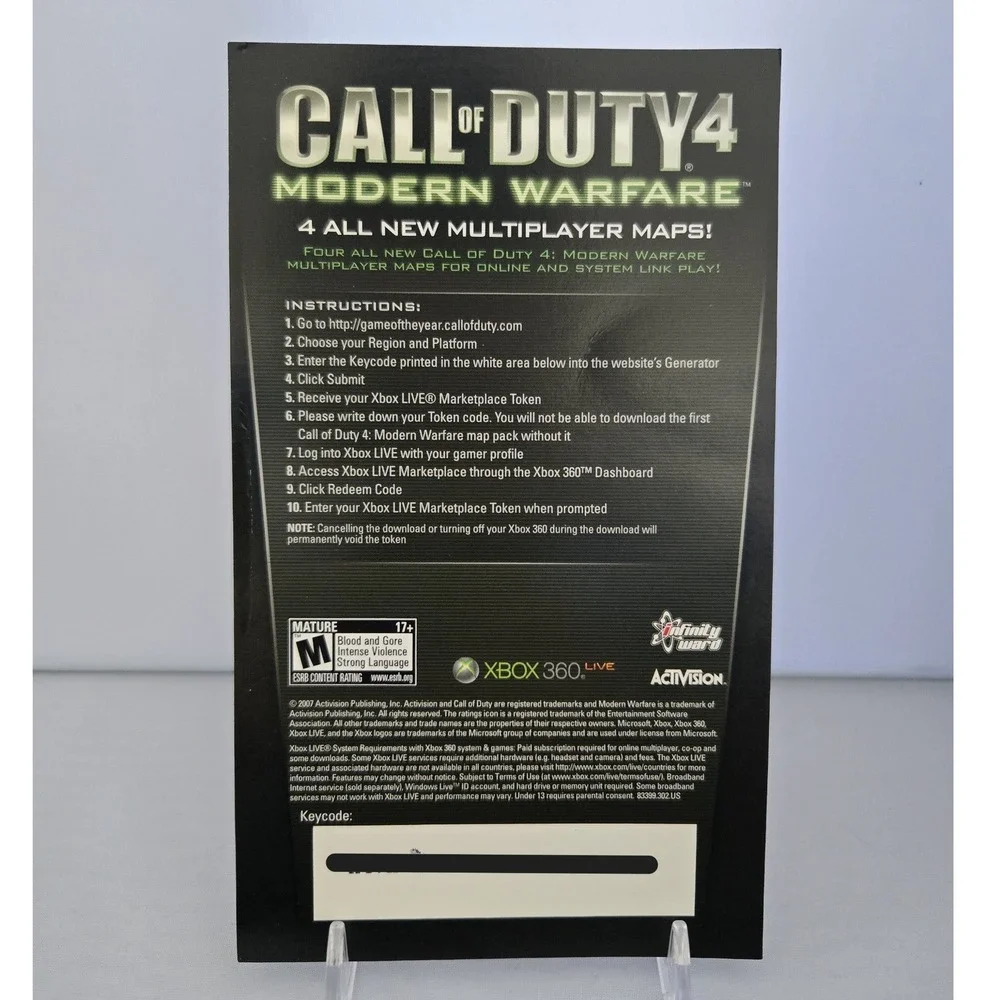 Call of Duty 2‎ Big Red One & COD 4 Modern Warfare GOTY Bundle - Xbox- 2 Games